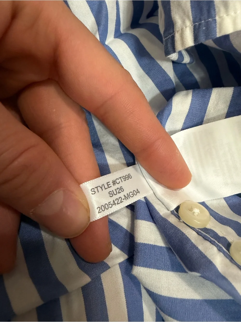 J. Crew torn seam